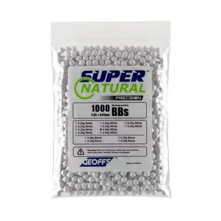 Billes Geoffs Bio Super Natural 0.36g X1000 | ZN-Airsoft