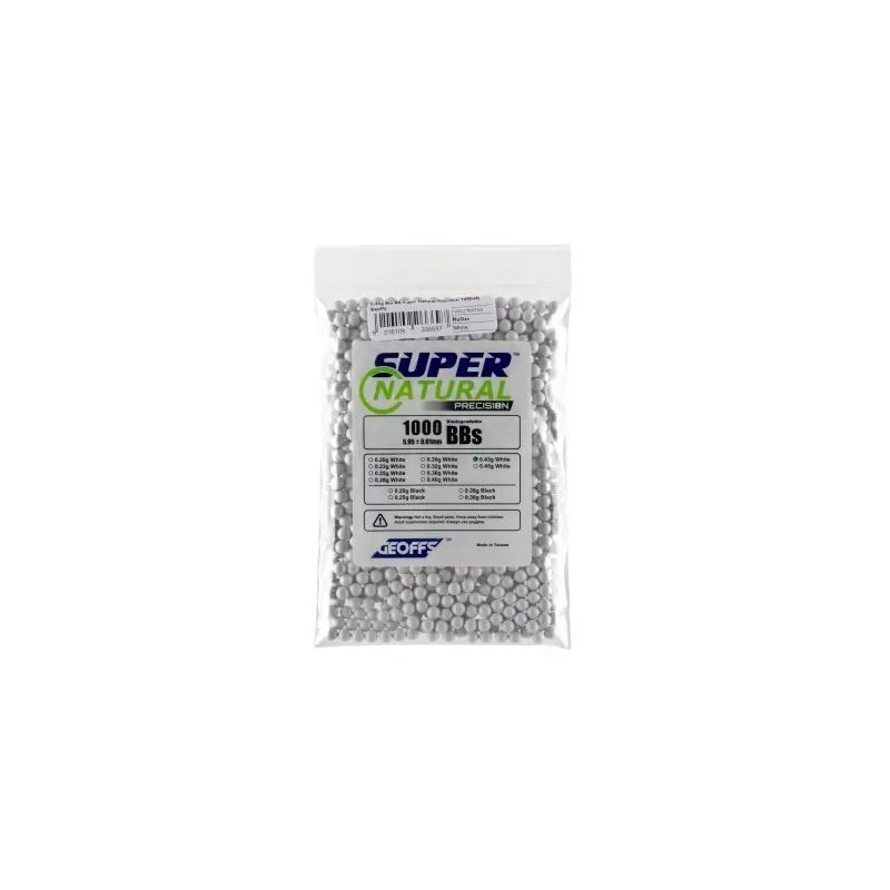 Billes Geoffs Bio Super Natural 0.43g X1000 | ZN-Airsoft