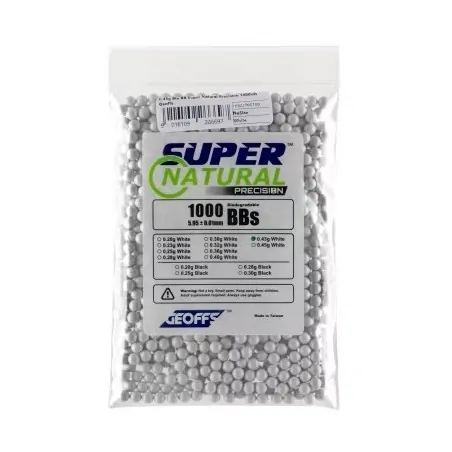 Billes Geoffs Bio Super Natural 0.43g X1000 | ZN-Airsoft