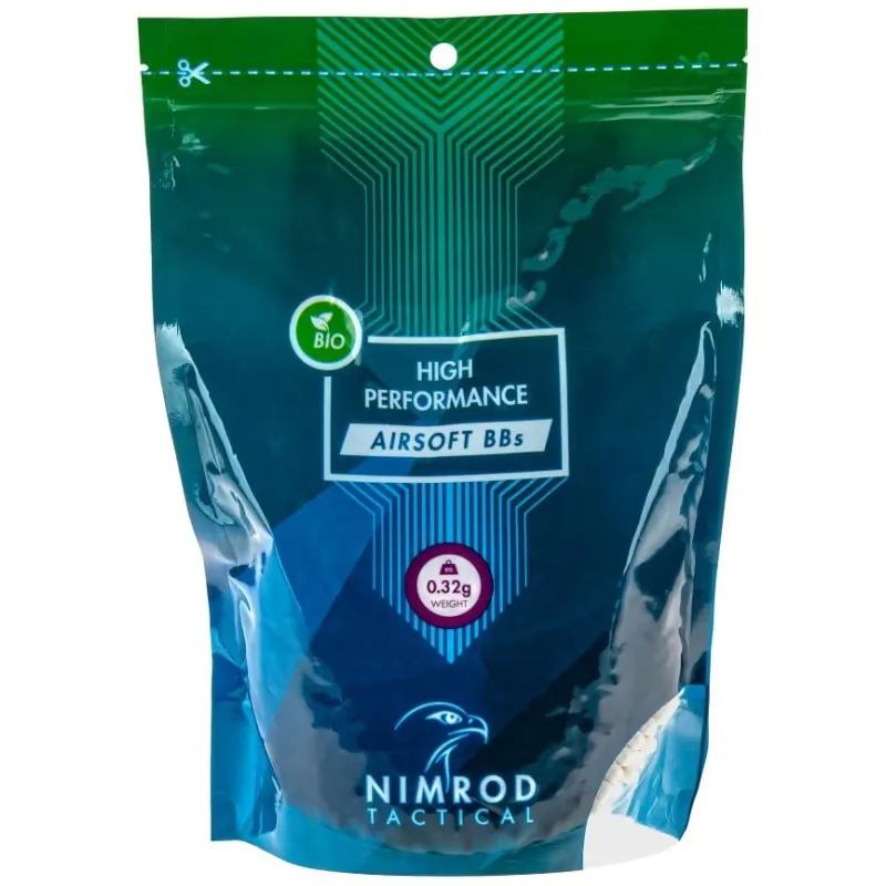 Nimrod tactical - Billes blanches Biodégradables High performance 0.32g X 3125 Bbs