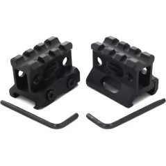 DUEL CODE – Rehausse de rail Picatinny 4 slots Noir | Zn-Airsoft