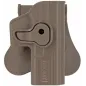 AMOMAX - Holster Rigide 360° pour Glock Tokyo Marui / Umarex / Cybergun - FDE