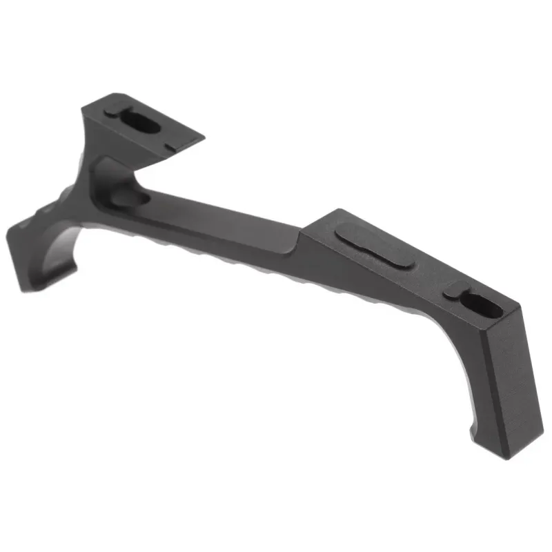 Poignée METAL VP23 Keymod noire, vue de côté avec fixation Keymod
