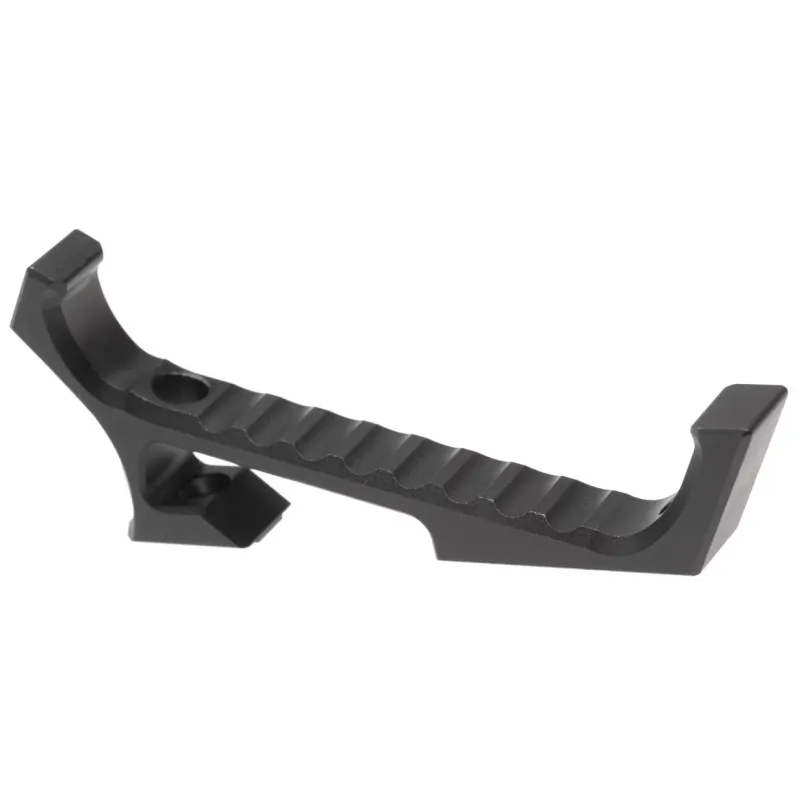 Poignée METAL VP23 Keymod noire, face rainurée vue du dessus