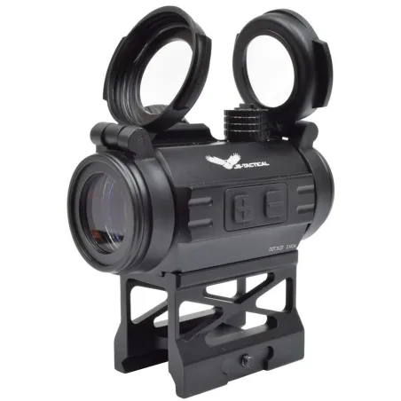 JS-TACTICAL - Viseur Point Rouge Avec Rehausse - Noir
