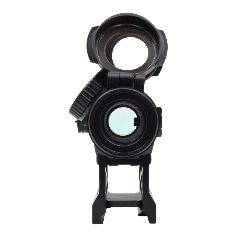 Viseur point rouge JS-Tactical sur rehausse 1 pouce, vue de face, lentille avant de 22 mm
