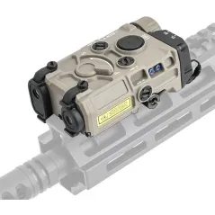 WADSN – Boîtier AN/PEQ Laser + Lampe LED – Tan | Zn-Airsoft