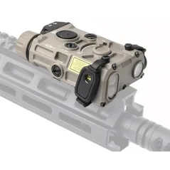 WADSN – Boîtier AN/PEQ Laser + Lampe LED – Tan | Zn-Airsoft