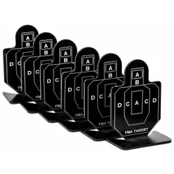 FMA - 6 Cibles métal d'entrainement - Noir