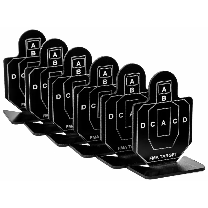 FMA - 6 Cibles métal d'entrainement - Noir