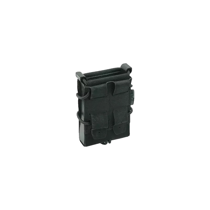 Poche porte-chargeur Templar's Gear FMR noire, vue de dos avec sangles MOLLE