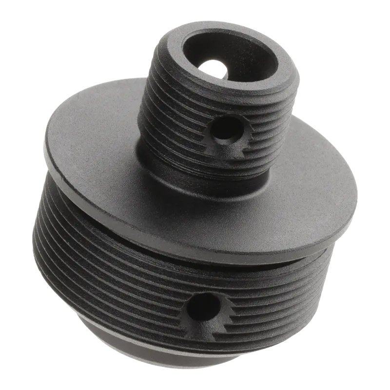 Adaptateur silencieux Type B Action Army pour T10, vue de dessus de l'embout 14 mm