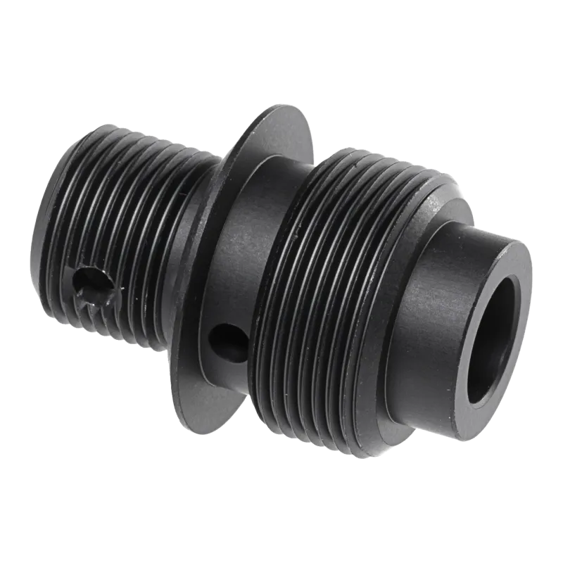 Adaptateur silencieux Action Army pour VSR-10 noir, côté embout et filetage 20 mm