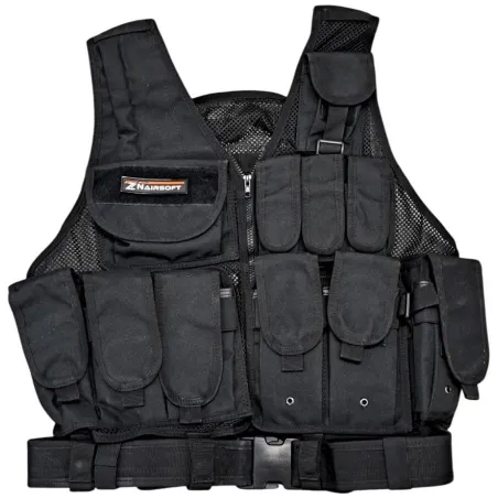 Occasion - Gilet tactique complet avec ceinture et porte chargeur - Noir d'occasion | ZN-Airsoft.fr