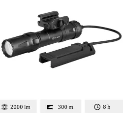 Olight Odin 2000 Lumens Lampe Tactique Picatinny | IPX8 Noir