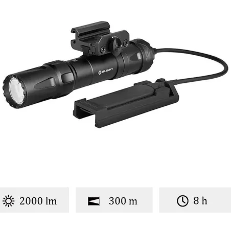 Olight - Odin Lampe Tactique Montée Sur Picatinny 2000 lumens - Noir