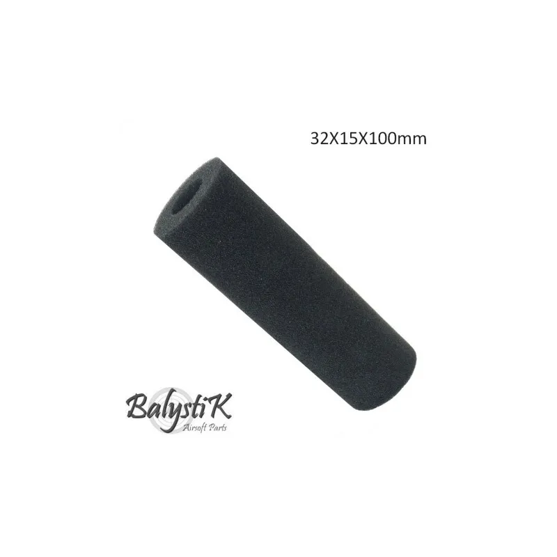 BALYSTIK - Mousse pour silencieux 32x15x100mm - Noir