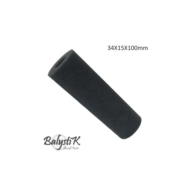BALYSTIK - Mousse pour silencieux 34x15x100mm - Noir