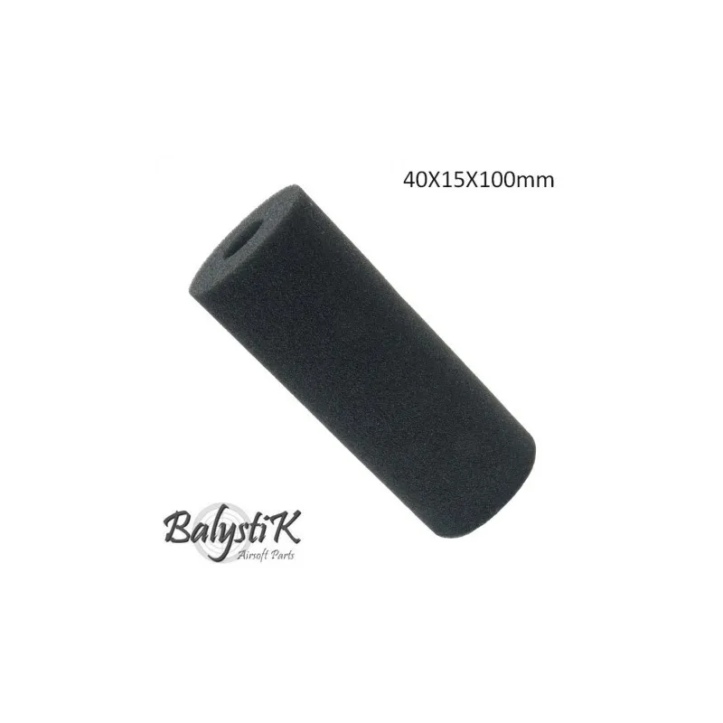 BALYSTIK - Mousse pour silencieux 40x15x100mm - Noir