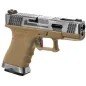WE - Pistolet GBB G-Force 19 full Métal - Tan et Argent