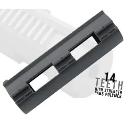 Balystik - Piston 14 Dents En Acier Pour AEG - Noir