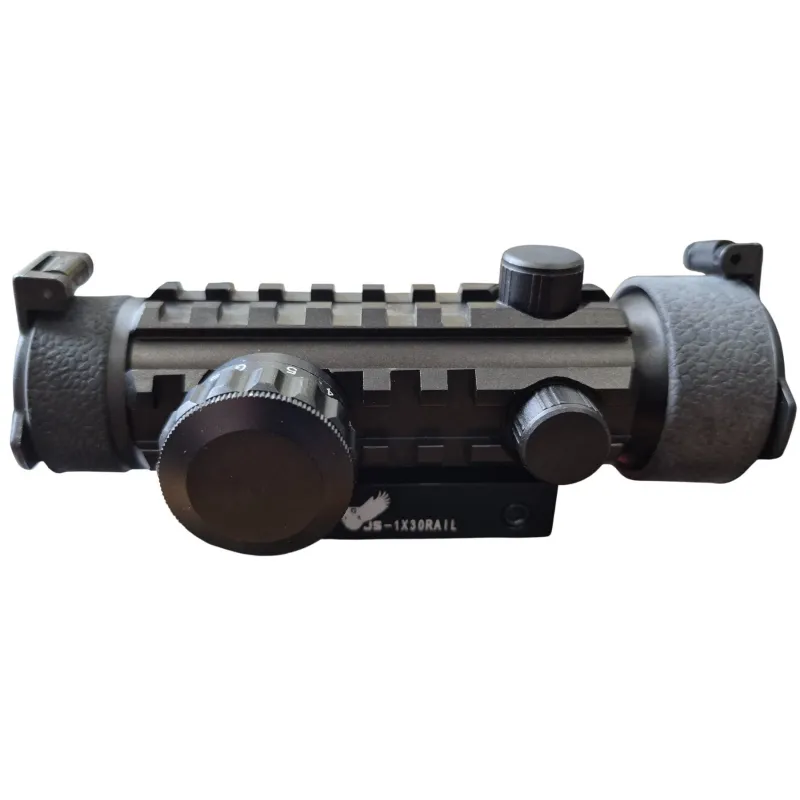 Viseur JS-Tactical 1x30 avec rail, côté molette et tourelle de réglage