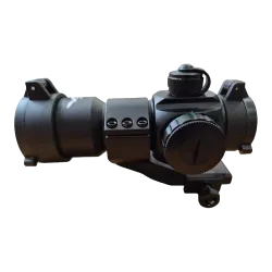 JS-TACTICAL - Viseur point rouge lentille 30mm avec rehausse - Noir