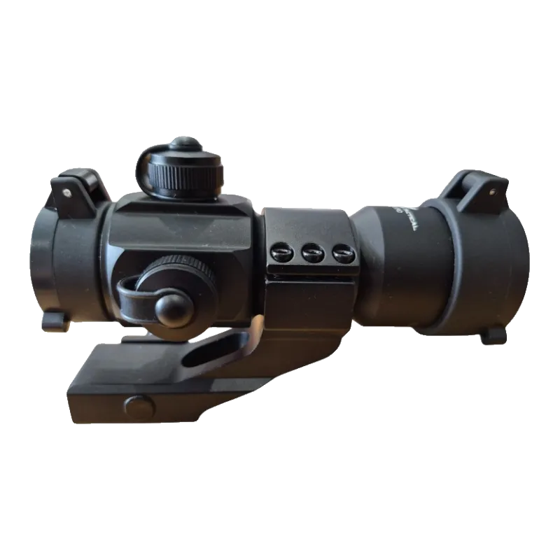Viseur point rouge JS-Tactical noir 30 mm sur rehausse, profil côté réglage de dérive