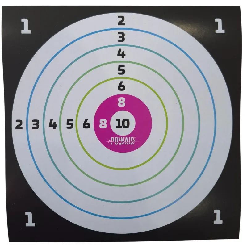 POWAIR - Cible 14X14 en carton 100 Pieces