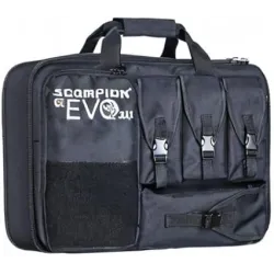 Housse transport ASG Scorpion EVO 3 A1 noire vue face avec poches chargeurs