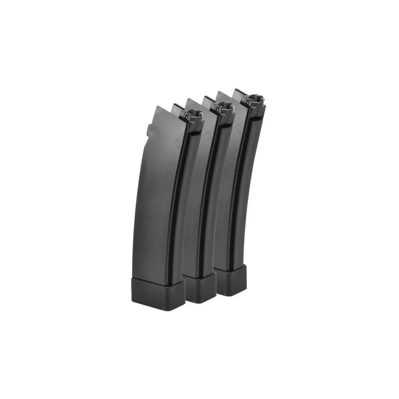 ASG - Lot de 3 Chargeurs low-cap pour CZ Scorpion EVO 3 Et MTW 9 75 billes - Noir