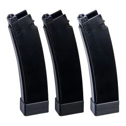 ASG - Lot de 3 chargeurs mid-cap 75 billes pour CZ Scorpion EVO 3 et MTW 9 - Noir