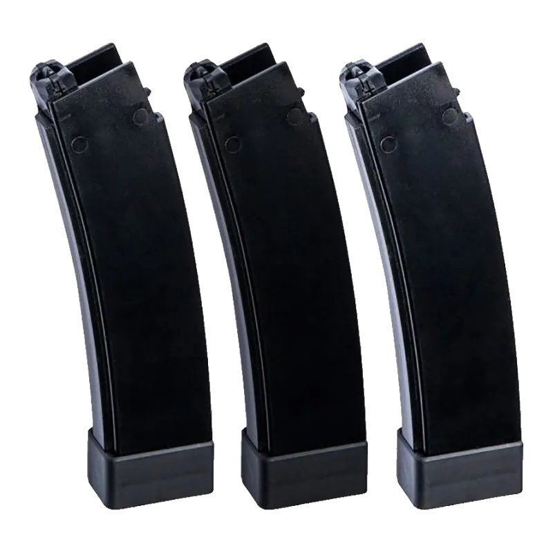 ASG - Lot de 3 chargeurs mid-cap 75 billes pour CZ Scorpion EVO 3 et MTW 9 - Noir