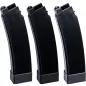 ASG - Lot de 3 Chargeurs low-cap pour CZ Scorpion EVO 3 Et MTW 9 75 billes - Noir