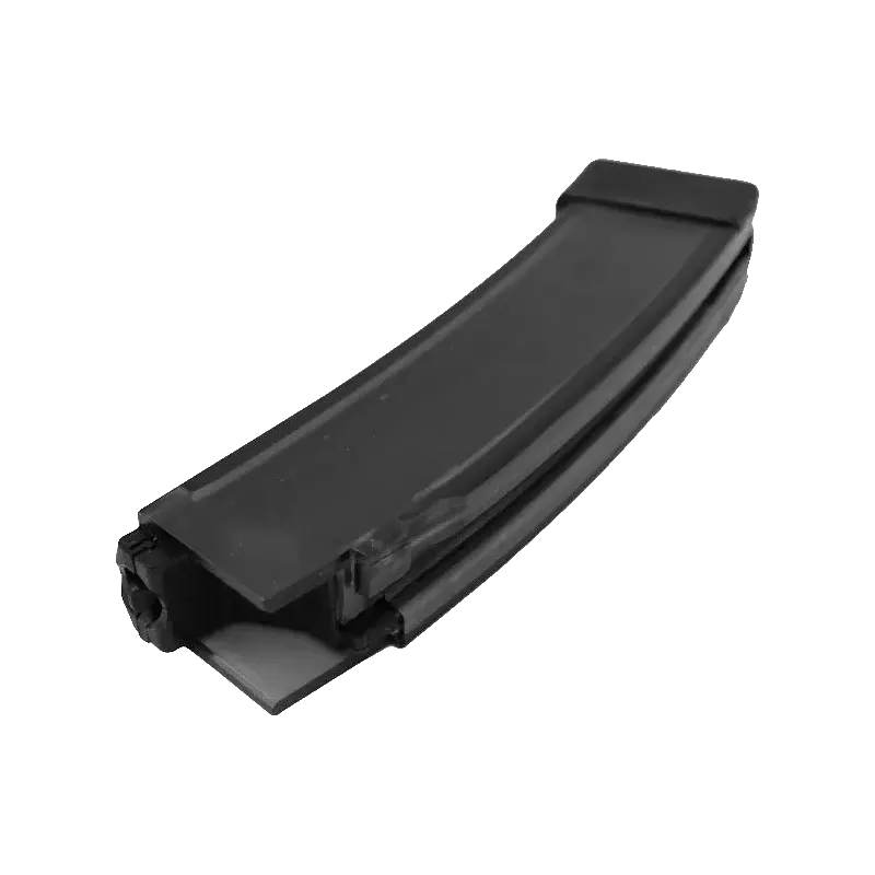 Chargeur ASG pour Scorpion EVO 3 A1 couché, vue de la partie haute et de la lèvre