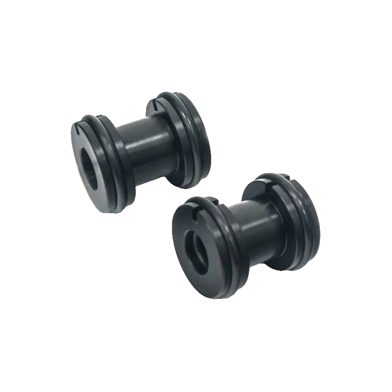 Jeu de 2 barrel spacers Action Army noirs pour VSR-10, vue de profil avec joints toriques