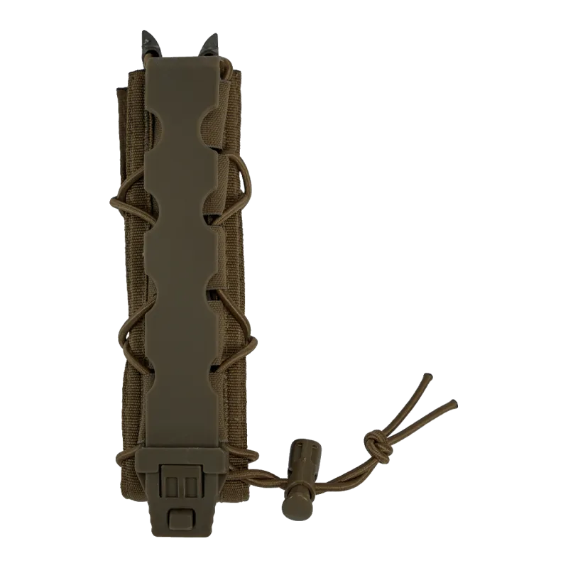 Poche porte-chargeur ASG pour Scorpion EVO 3 OD, vue de dos avec clip de fixation MOLLE