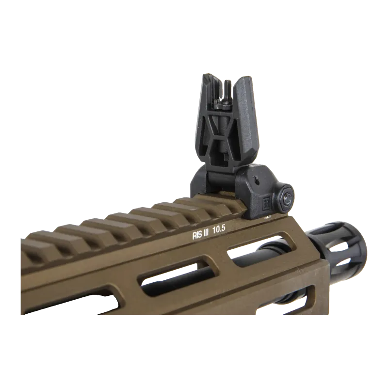 Specna Arms SA-P27 PRIME, guidon rabattable et marquage RIS III 10.5 du garde-main bronze