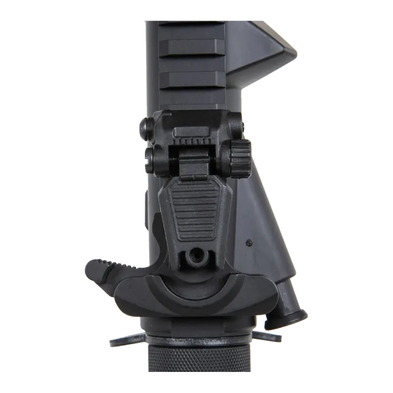 Specna Arms SA-P27 PRIME, vue arrière de l'organe de visée et du levier d'armement
