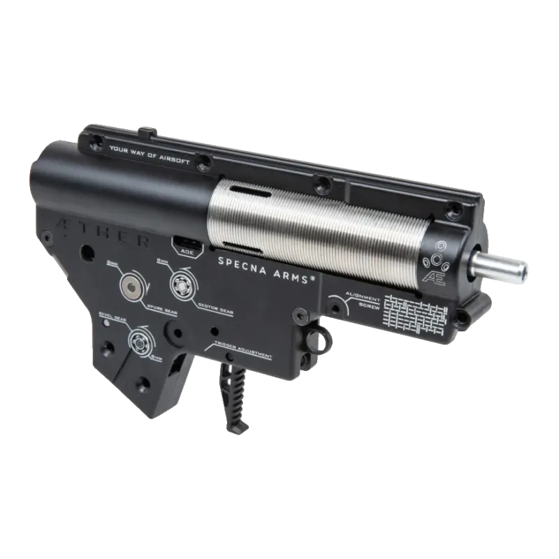 Gearbox Æther V2 de la Specna Arms SA-P27 PRIME, côté gauche avec roulements 8 mm