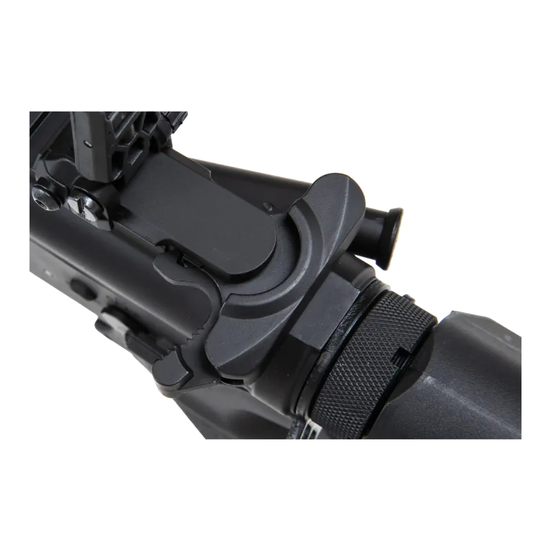 Specna Arms SA-P27 PRIME, levier d'armement et tube de crosse en gros plan