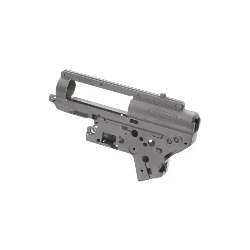 Gearbox G&G Armament G2H assemblée en métal gris, vue de trois quarts avec logo G2H sur le cylindre