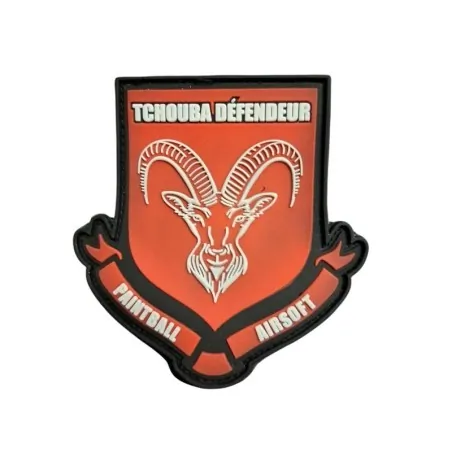 Patch Tchouba defendeur Paintball Airsoft Rouge