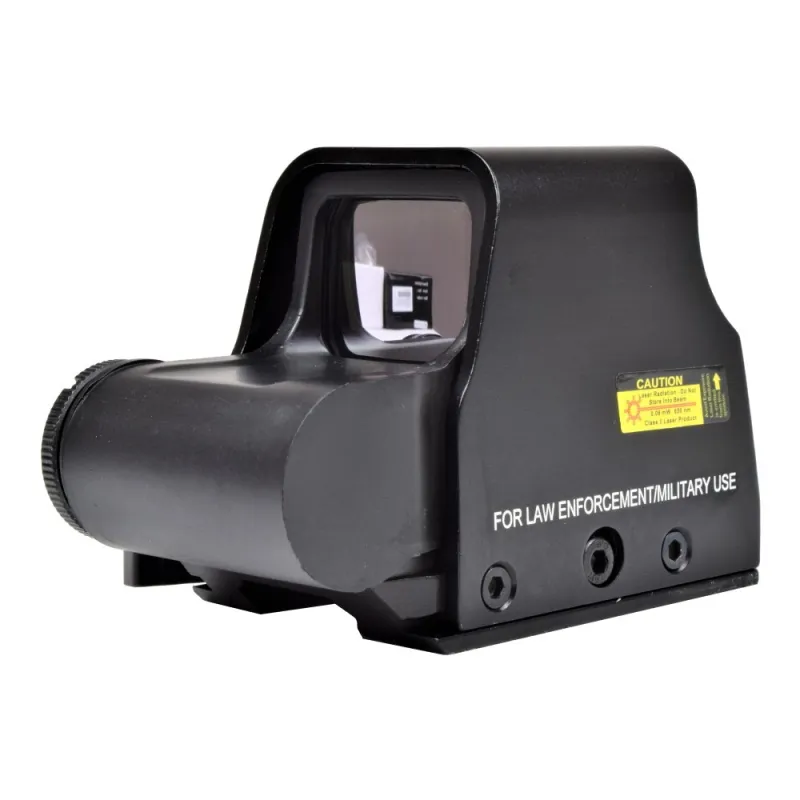 Viseur JS-Tactical 554B, profil avec étiquette d'avertissement et inscription FOR LAW ENFORCEMENT MILITARY USE