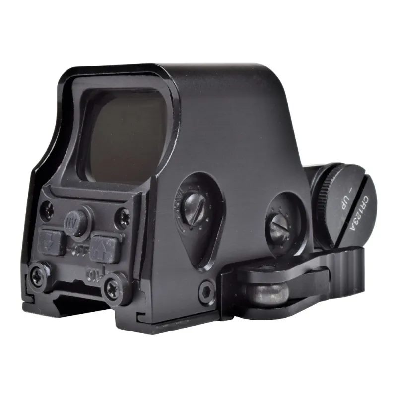 Viseur JS-Tactical 554B, trois quarts arrière avec molettes de réglage et levier de fixation