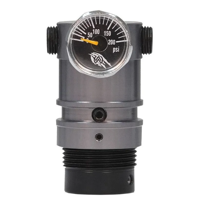 Régulateur HPA Wolverine Storm catégorie 5 gris, vue de face du manomètre