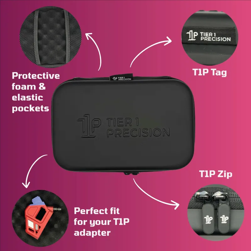 Mallette de protection T1P Tier 1 Precision pour adaptateur HPA, mousse et poches élastiques