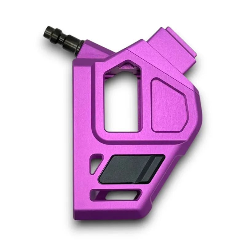 Adaptateur HPA Airtac T1P violet seul, vue de profil avec cran de chargeur noir