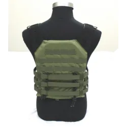 Plate carrier JPC olive ST44168 vue arrière 6 lignes MOLLE
