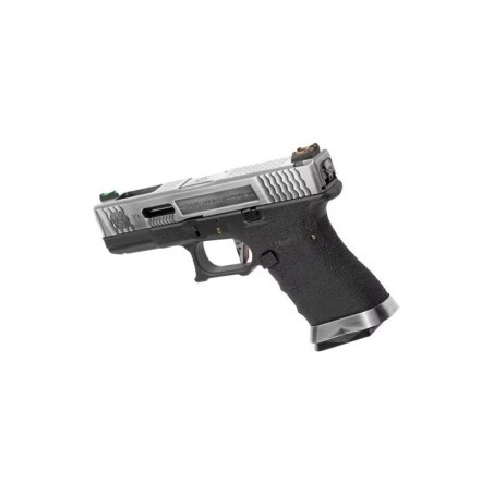 WE - Pistolet GBB G-Force 19 SV Barrel Métal Version - Argent